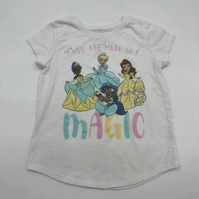 Disney Jumping Beans T-shirt Youth Girls  Size 5 White Graphic Print .#33733 - Image 1 of 4