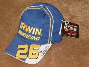 CAPPELLO DA BASEBALL RETRO ERWIN RACING #26 NASCAR OSFA Nuovo CHASE Ricamato - Foto 1 di 1