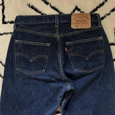 Vintage 90s Dark Levis 501s Size 27x32 - Image 1 of 4