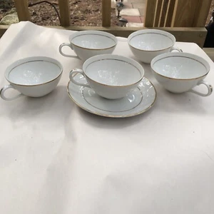 Vintage 6 Pc. Sonnet Bone China Cups And Saucer  - Picture 1 of 11