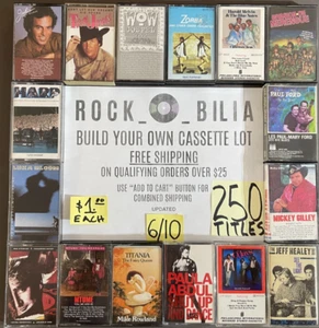LOT ALL $1 BARGAIN BIN BUY $25 GET FREE SHIPPING MAKE YOUR CASSETTE TAPE ROCK - Picture 1 of 269
