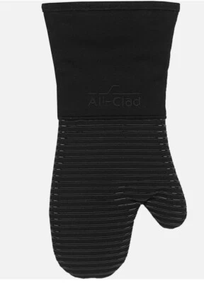 ¡Nuevo! Guante de horno de silicona todo revestido, paquete de 1, negro Foto 1 de 3