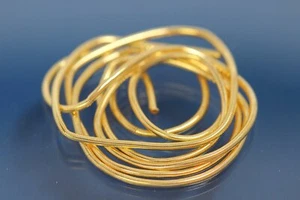 1 x Perlspiraldraht vergoldet Bouillon groß Drahtschutz 86-1E (8,13 EUR pro m) - Bild 1 von 1