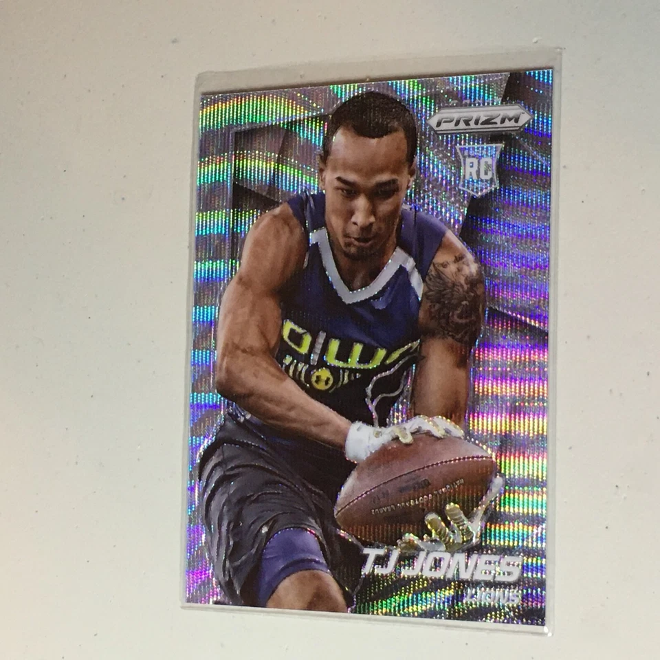  F54892  2014 Panini Prizm Prizms Light Blue Wave #213 TJ Jones /99 LIONS - Image 1 of 1