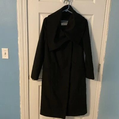 Abrigo PERSONA By MARINA RINALDI Negro 90% Lana 10% Cachemira Increíble Bonita Chaqueta Foto 1 de 4