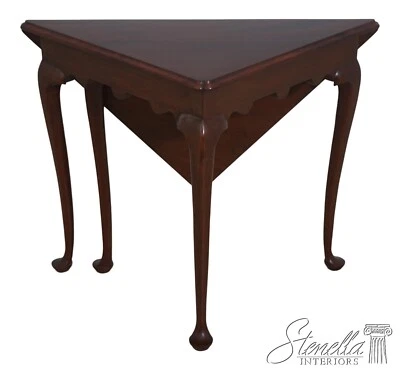 L65439EC: BIGGS королева Анна красное дерево падение лист носовой платок стол - Изображение 1 из 4