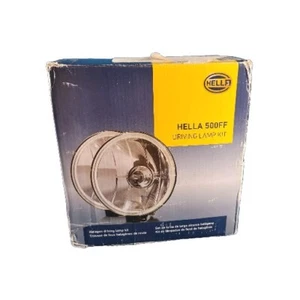 PAIR OF HELLA COMET 500FF KIT SPOT DRIVING LAMP LIGHT + COVERS RALLY JEEP TRUCK - Picture 1 of 3