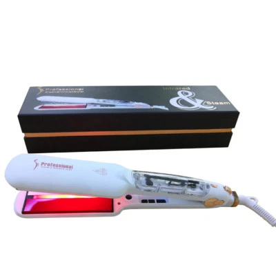 Profession Infrared Hair Straightener  Widening Steam Flat Iron Roll Straight KR - Image 1 of 4