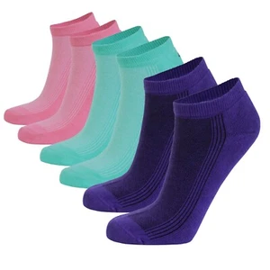 Womens Bamboo Low Cut ANKLE SOCKS Thin Athletic 6 pair Sneaker Comfort Fit - Picture 1 of 12