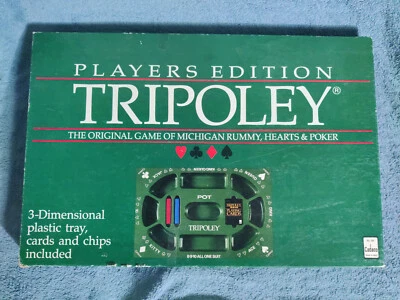 Cadaco Tripoley Game Players Edition 1989 Vintage Nº 300 Michigan Rummy Foto 1 de 4
