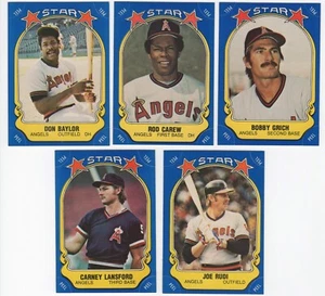 1981 Fleer Star Sticker California Angels Team Set - 5 Stickers  - Imagen 1 de 1