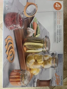 Le Parfait Super Canning Jars, Set of 4 ( Made in France) NEW - Picture 1 of 3