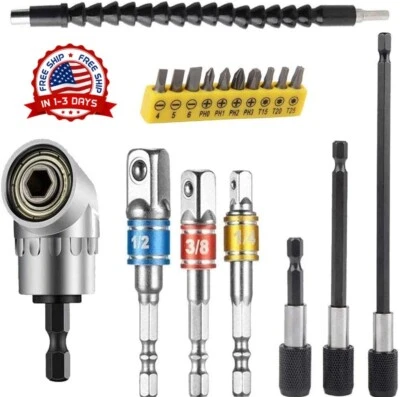 adaptador para taladro juego de adaptadores 105 angular brocas mechas flexible - Image 1 of 4