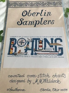 Oberlin Sampler "Boating" Kreuzstichkarte 1996 - Bild 1 von 1