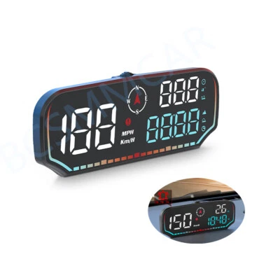 Velocímetro GPS alarma de exceso de velocidad HeadUp Display MPH/KM/H para coche camión motocicleta Foto 1 de 4