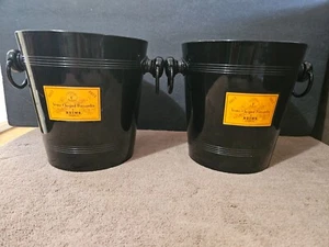 2 VEUVE CLICQUOT PONSARDIN CHAMPAGNE ICE BUCKET COOLER OXFORD MADE IN GERMANY - Picture 1 of 11