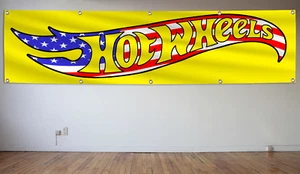 Hot Wheels Banner Flagge 2x8Ft Mattel Spielzeug Sammler Zimmer Garage Deko - Bild 1 von 2