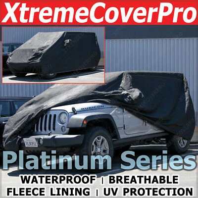 Jeep Wrangler 2004 2005 2006 2007 2008 2009 ilimitado impermeable cubierta de coche negro Foto 1 de 4