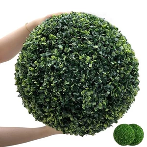 Outdoor Plants Artificial for Porch - Topiary Balls Artificial Outdoor Set of... - Picture 1 of 7