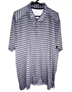 Polo Oficial Oakley | Rayas Gris Poliéster Botón Informal | Para Hombre 2XL - Imagen 1 de 8