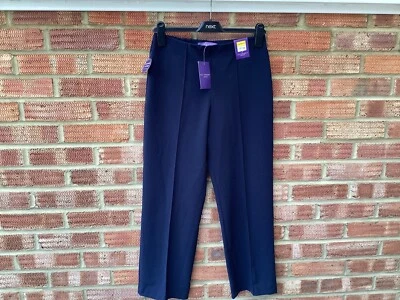 Navy Blue Trousers By Autonomy Comfort Fit NWT Size 8 27 In Leg with stretch - Image 1 of 4