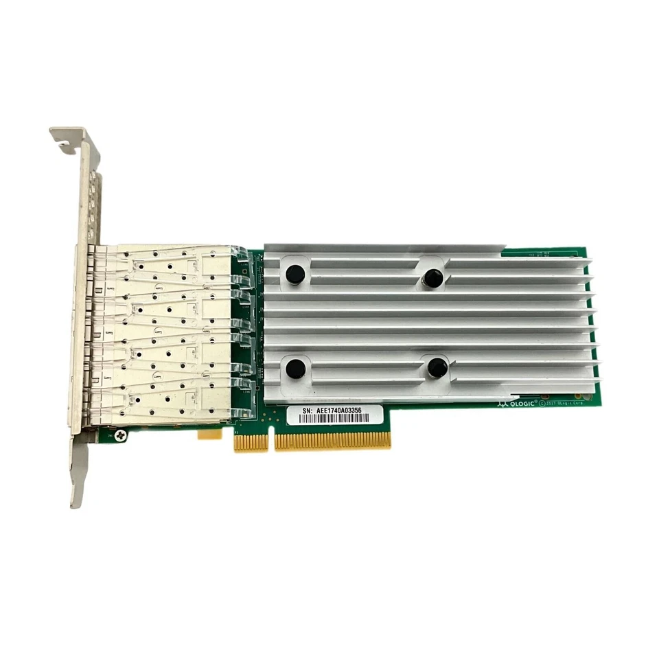 QLogic QL41134HLCU Quad Port 10GbE SFP+ FastLinq PCIe x8 CNA NIC Adapter - Image 1 of 4