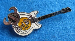 REYKJAVIK VIKING BLACK HELMET WHITE RICKENBACKER GUITAR #1 Hard Rock Cafe PIN - Picture 1 of 1