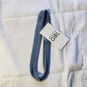 Athleta Girl Double Trouble Headband Activewear Hair Accessory Dusty Blue Sports - Picture 1 of 3