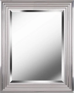 60320 Lyonesse Mirror with Chrome Finish, Coastal Style, 30" Height, 24" Width, - Picture 1 of 10