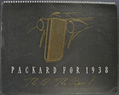 Packard 12 Super8 1938 folleto Roadster Victoria cupé sedán excelente original Foto 1 de 4