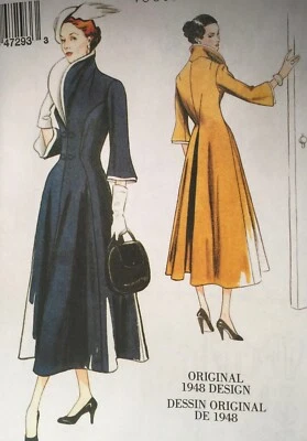 NEW/VINTAGE 2017 VOGUE RETRO 1948 CLOSE FITTING DRESS  PATTERN V9280 14-22 - Image 1 of 2
