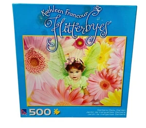 Flitterbyes 500 Piece Puzzle Gerbera Daisy Garden Kathleen Francour 2007 New - Picture 1 of 6