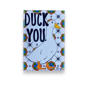 Funny Pekin Duck Magnet Retro Pet Portrait Collectible Decor Gift Handmade 2x3" - Picture 1 of 6