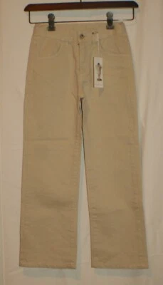 Papo d'Anjo Girls Size 8 Y Pants Beige Khaki Twill Cotton NWT - Image 1 of 3
