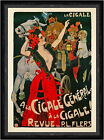 A la Cigale General Grn Revue Flers Blten Jugendstil Kunstdruck Faks_Werbung 3