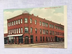 Mecca Hotel Coffeyville Kansas Early 1900s Unposted Litho Chrome Postcard - Picture 1 of 2