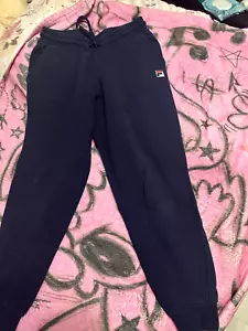 Fila Men's Active Track Pants Sweatpants Logo with Pockets (Dark Blue Small) NWT - Picture 1 of 7