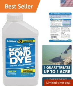 Nature's Blue Pond Dye 4X Concentrate - UV Protection & Beauty Enhancement - Picture 1 of 11