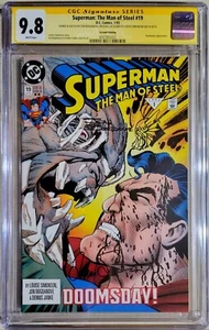 Superman Man of Steel 19 2X SS CGC 9.8 Auto Bogdanove & Simonson RARE 2nd Print - Bild 1 von 5