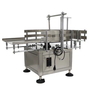 110V Desktop 23.6" Automatic Bottle Accumulation Table Rotary Bottle Conveyor - Picture 1 of 24