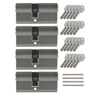 LÖWEN SICHERHEIT 4x Profilzylinder 65mm 30/35 20x Schlüssel Tür Zylinder Schloss Gleichschließend