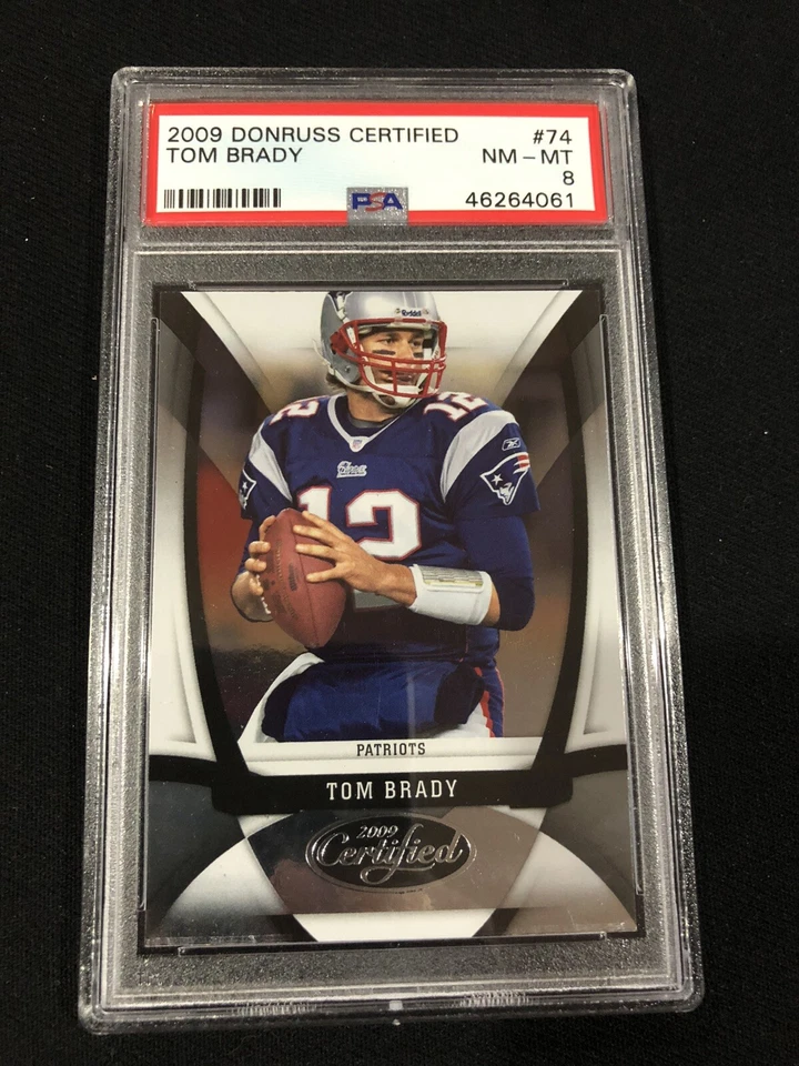 2009 Donruss Certified #74 Tom Brady PSA 8 (Pop 3) GOAT Invest!  - Image 1 of 2