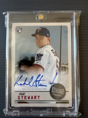 2019 Topps Archives Snapshots Rookie Auto Kohl Stewart #AS-KS Twins RC - Image 1 of 2