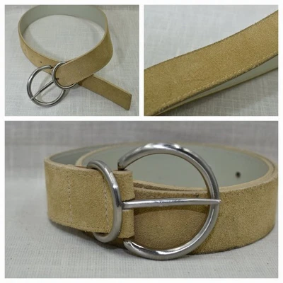 Cinturón Mujer New York & Company Gamuza Cuero Talla Pequeña 37" Ajustable Beige  Foto 1 de 4