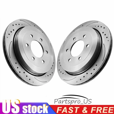 Rotores de freno delanteros perforados para Chevy Traverse 2007-2016 GMC Acadia 2009-2017 Foto 1 de 4