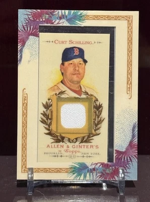 2007 Topps Allen & Ginter Curt Schilling Framed Mini Relics AGR-CMS (MEM) - Image 1 of 2