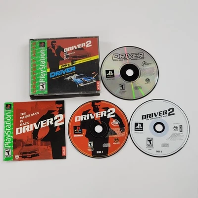 Driver & Driver 2 Twin Pack (Sony PlayStation 1, 2004) PS1 Tested Game Set Lot  - Image 1 of 4