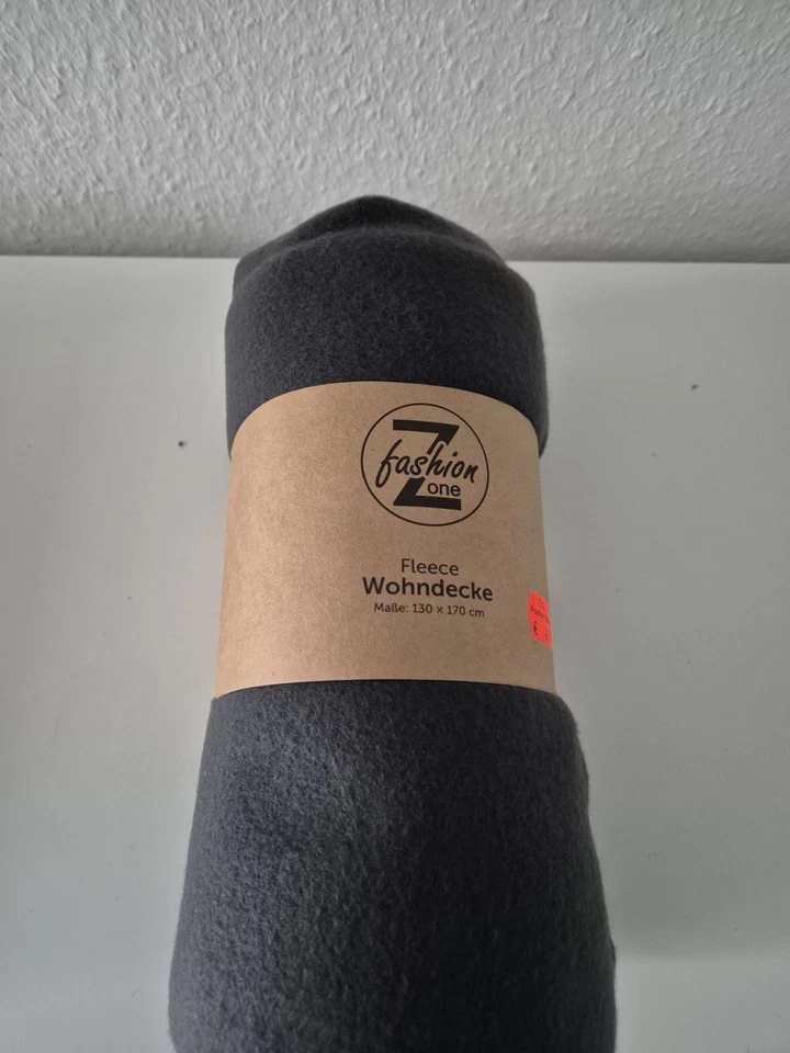 Fashion Zone Fleece Kuschel- und Wohndecke - grau - neu - Bild 1 von 1