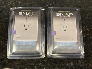2er Pack Snap Power Guidelight 2 Steckdosen LED beleuchtete Abdeckplatte - Bild 1 von 3