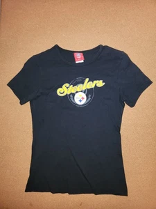 PITTSBURGH STEELERS LOGO SCHWARZ KURZÄRMELIGES NFL FOR HER SHIRT DAMEN SMALL - Bild 1 von 17